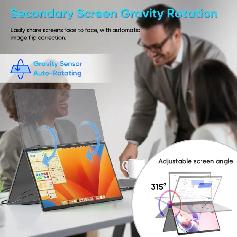 15.6 Inch FHD Dual Screen Extend LCD 1080P Monitor Portable