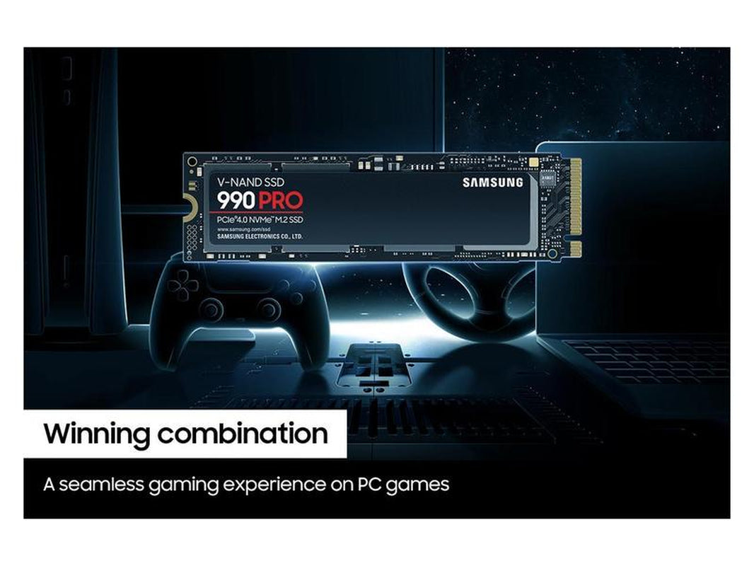 SAMSUNG 990 PRO 2TB SSD, Pcie Gen4 M.2 2280, Seq. Read Speeds Up-To 7,450Mb/S for High End Computing, Gaming, and Heavy Duty Workstations (MZ-V9P2T0B/AM) Non-Heatsink