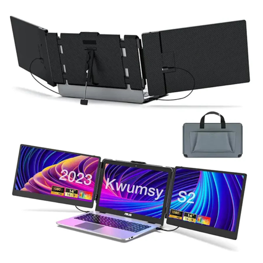 15.6 Inch Extended Portable Triple Monitor for Laptop Double Screen