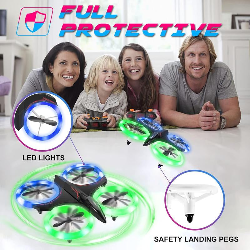 Mini Drone for Kids, LED RC Drone, Remote Control RC Quadcopter, with 360° 3D Eversion and Throwing Flight Function, Gift/Toys for Boys & Girls