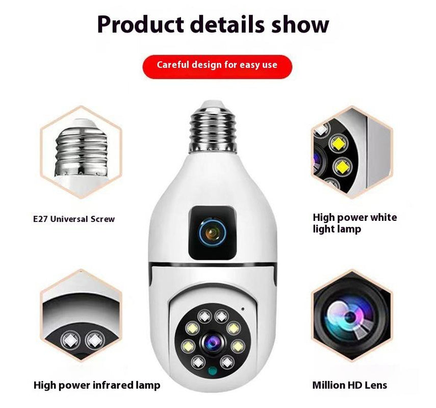 Flycloud 1080P HD Light Bulb Security Camera Wifi Wireless Outdoor Indoor Cameras for Home Security Camara De Seguridad