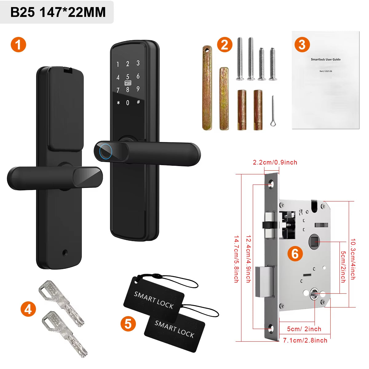 TUYA Smart Fingerprint Door Lock Electronic Lock Keyless Entry Virtual Password Fingerprint Card App NFC Unlock for Home Office