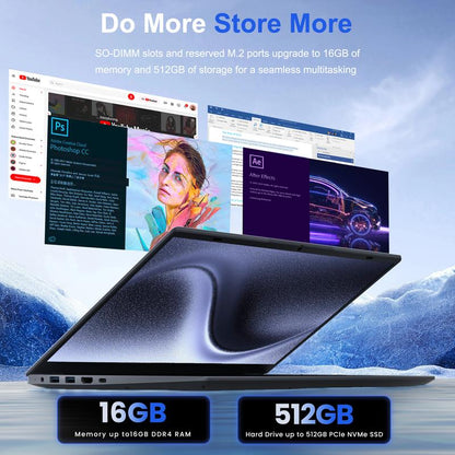 14/15.6-Inch Laptop Computer Intel Pentium Gold 6500Y Dual-Core Processor 8GB/16GB/32GB RAM 256GB/512GB/1TB SSD Rom,Suitable for Student Study＆Business Office,Suitable for Photoshop and Editing