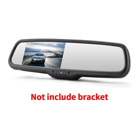 4.3'' Car Rearview Mirror Monitor Bracket LCD Video Monitor Camera Parking Monitor with HD Screen Driving Recorder