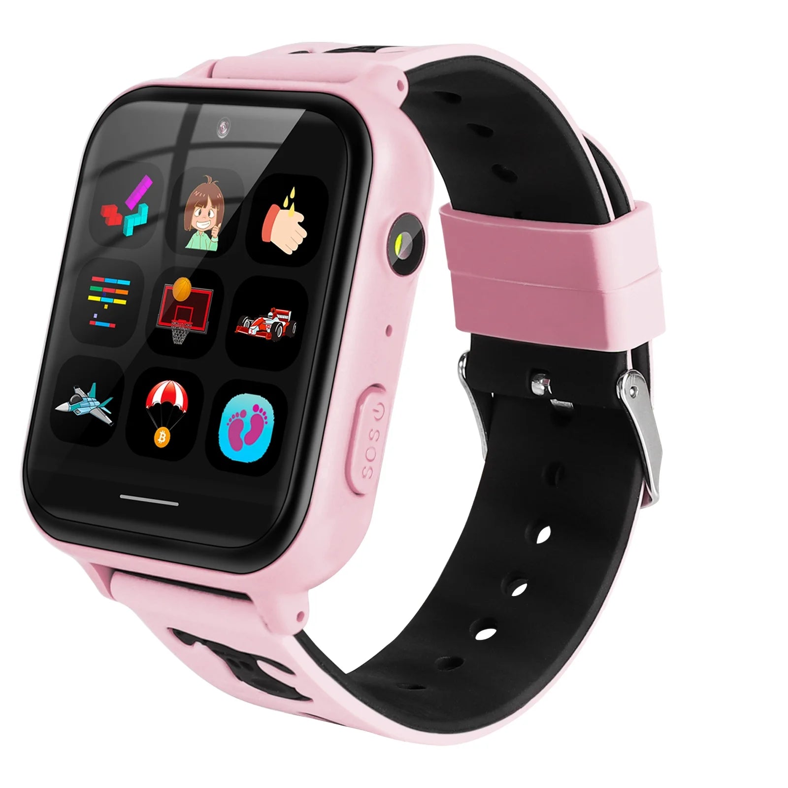 Kids Smart Watch Phone, HD Touch Screen Smartwatch with Music MP3 Player, Video Recorder, Camera, Games, SOS, (Build-In 1GB SD Card) Sport Wrist Watch for Age 3-14 Boys Girls Gifts (Pink)