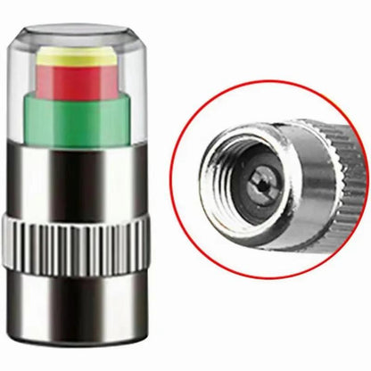 4/8/12Pcs Car Tire Pressure Monitor Valve Stem Caps Sensor Indicator Easy to Read 3 Color Eye Alert（ 2.2Bar 32-To-35 PSI）
