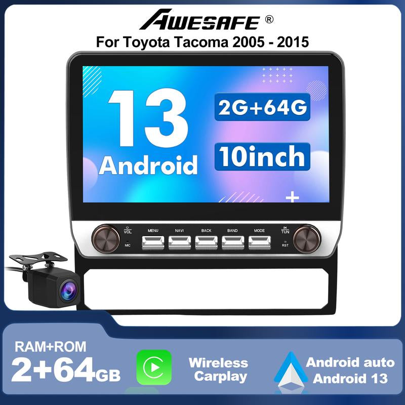 10"6 Touchscreen Android 13 Car Radio Stereo Toyota Tacoma 2005-2015 Wireless Carplay Android Auto BT Wifi GPS FM GPS