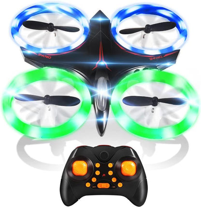 Mini Drone for Kids, LED RC Drone, Remote Control RC Quadcopter, with 360° 3D Eversion and Throwing Flight Function, Gift/Toys for Boys & Girls