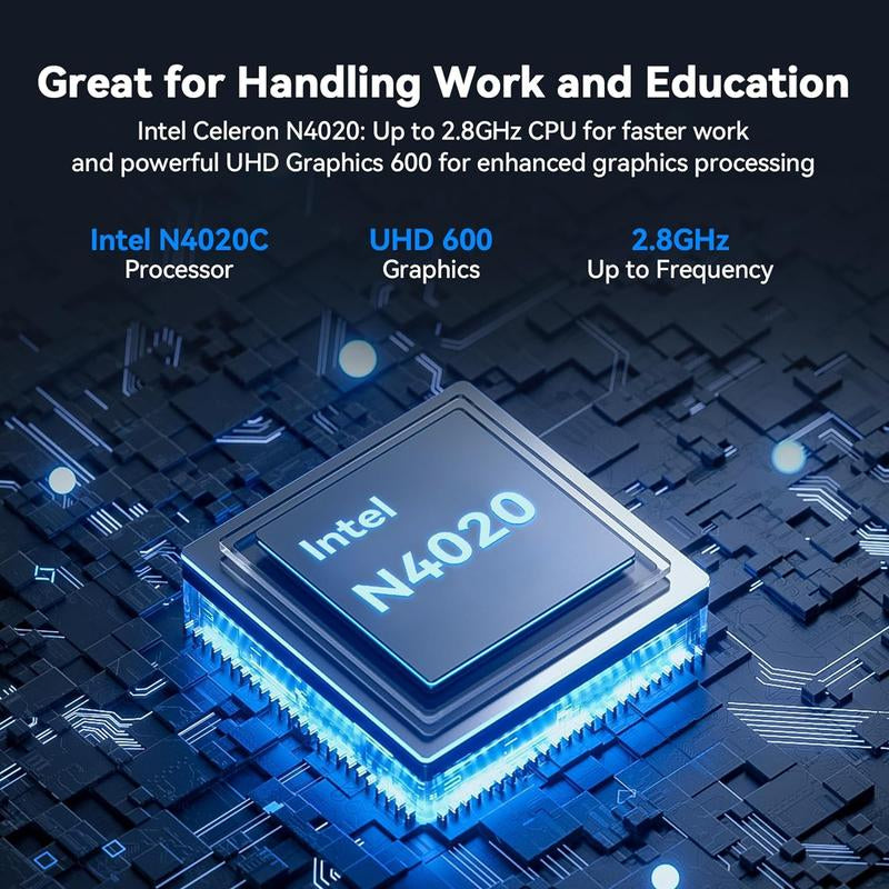 14.1 Inch Laptop, Windows 11 Laptop Computer, Intel Celeron N4020C(Up to 2.8Ghz), 8GB RAM 256GB SSD, Full HD 1920X1080, Mini HDMI, USB3.0, Webcam, TF Card, Type-C, 5000Mah Battery 2025 Laptop Mini Laptop Computer