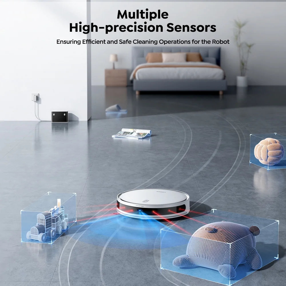 L10 Robot Vacuum Cleaner Lidar Navigation, 6500Pa 180Min Smart Robot Vacuum and Mop Combo, App/Alexa Control, for Carpet Pet Hair Hard Floor