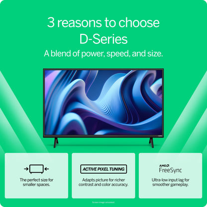 24-Inch D-Series Full HD 1080P Smart TV with Apple Airplay and Chromecast Built-In, Alexa Compatibility, D24F-J09, 2022 Mo