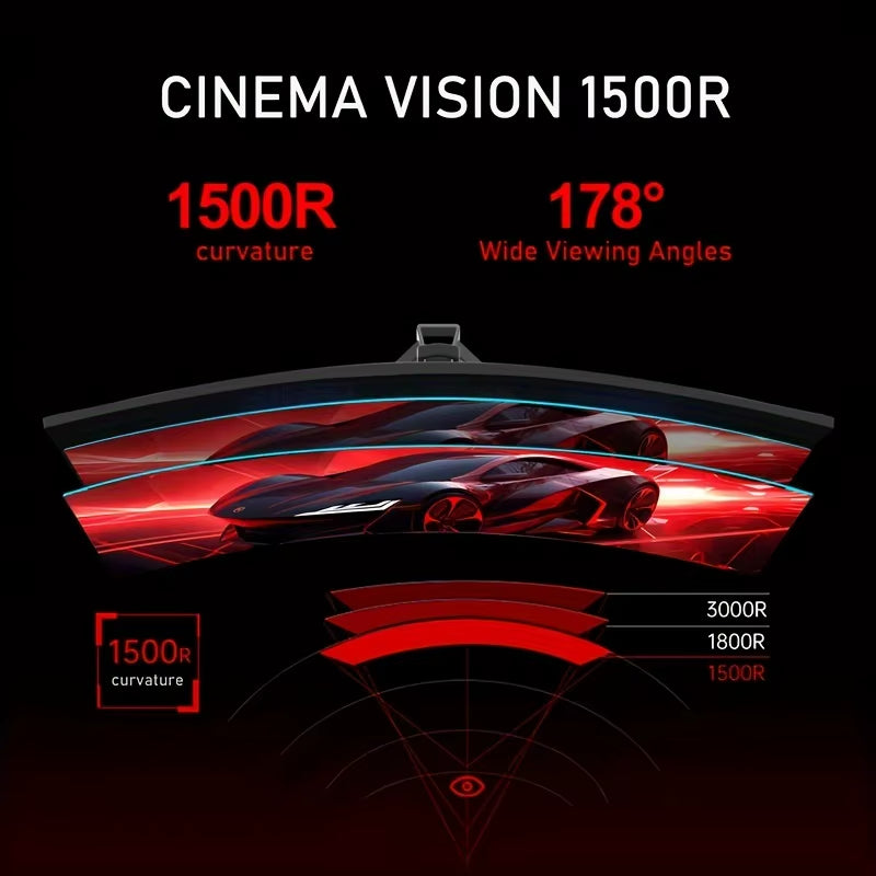 34-Inch Ultra-Wide Curved Gaming Monitor with 4K UHD Resolution, 165Hz Refresh Rate, and 1500R Curvature