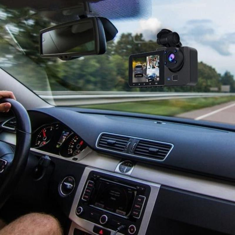 Dash Camera for Cars 1080P, 64GB Card, Dash Cam Front and Rear with Built-In Night Vision, 2.0'' IPS Screen, 170°Wide Angle, WDR, Parking Mode, Loop Recording