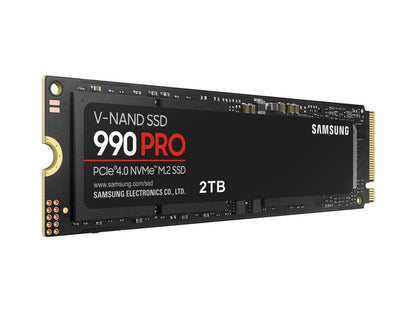 SAMSUNG 990 PRO 2TB SSD, Pcie Gen4 M.2 2280, Seq. Read Speeds Up-To 7,450Mb/S for High End Computing, Gaming, and Heavy Duty Workstations (MZ-V9P2T0B/AM) Non-Heatsink