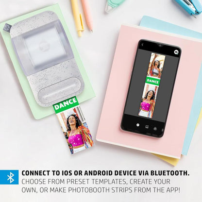 HP Sprocket Panorama Portable, Instant Label Printer & Photo Printer 2” X .5”- 9”