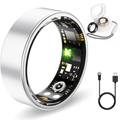 Smart Health Ring for Women Men,Sleep Monitor,Fitness Tracker Ring with Blood Oxygen,Heart Rate,Blood Pressure Tracking Wearable,Accurate Distance,Calories,Step Multifunctional Activity Modes,Ip68 Waterproof,No Subscription Fee(Size7-13) Electronic Gadget