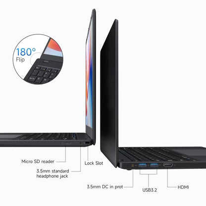 14" FHD IPS Laptop - Intel Celeron N4000, 8GB RAM 256GB SSD | Ultra-Thin & Lightweight for Students & Business | 10H Long Battery, Wifi 6, US Plug | FCC/UL/PSE Certified, Back to School Gifts