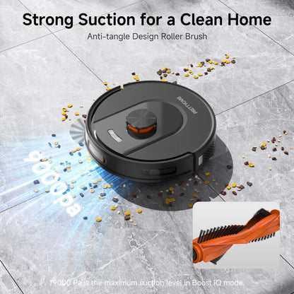 Robot Vacuum and Mop Combo with 9000Pa,85 Days Self-Emptying & Refilling Station with 3D Home Mapping L1 PRO