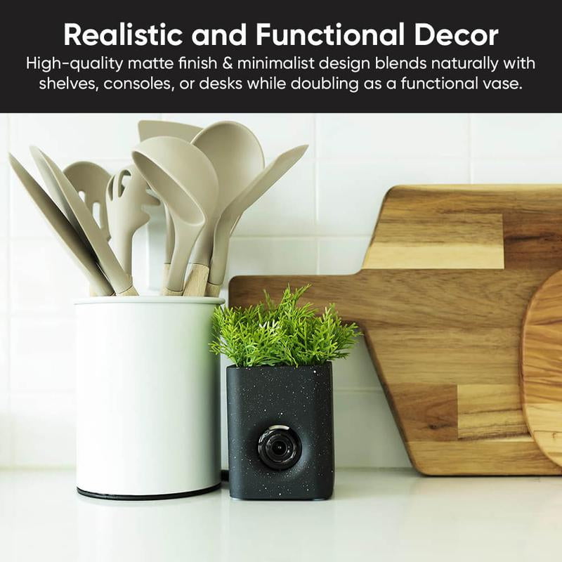 WYZE Wyze Cam Vase - Modern Home Security Camera with Stylish Design for Smart Home Decor