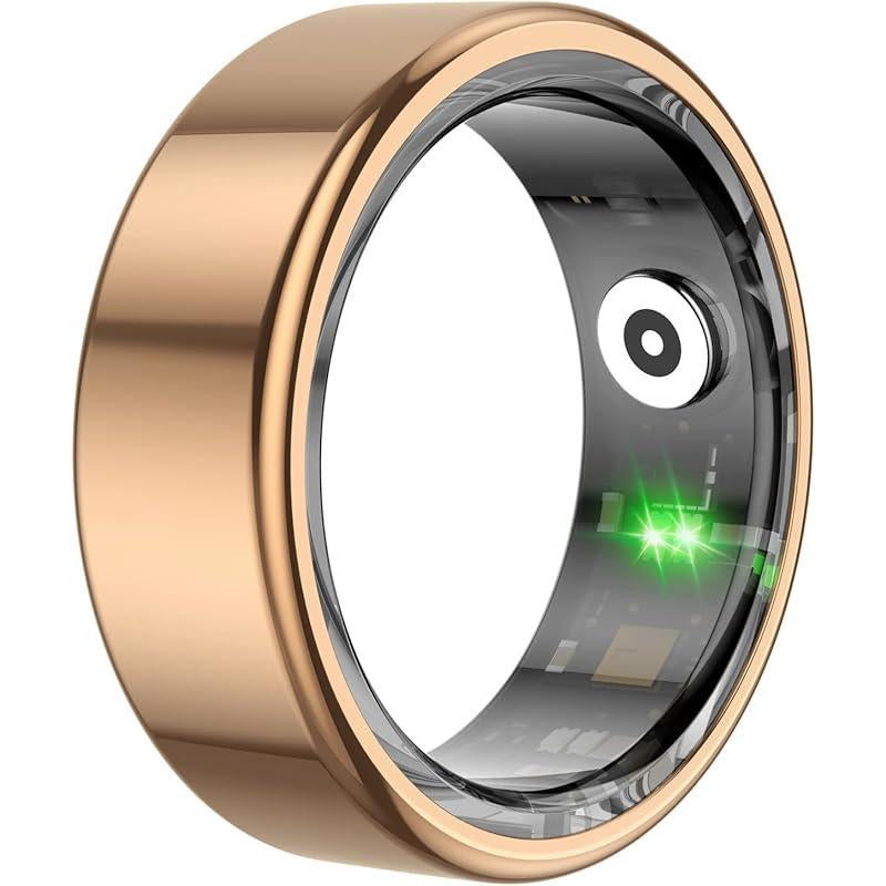 Smart Ring with Health Tracking, Multisport Modes - Ultra Waterproof IP68, 7 Days Life, Ideal Gifts - App Compatible Android Ios Metal Wearable