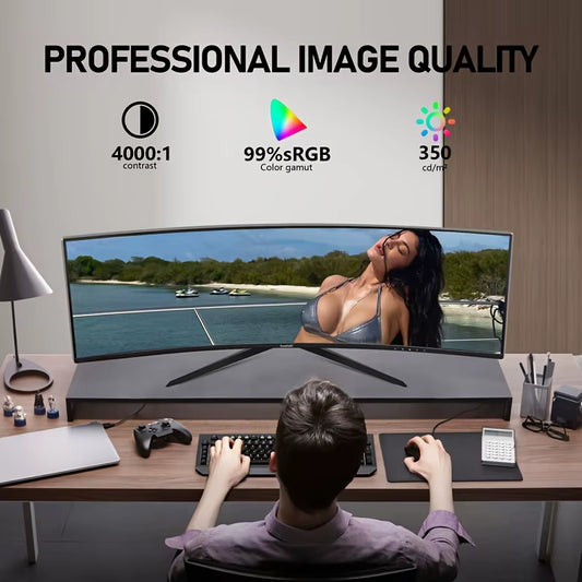 34-Inch 4K HD 144Hz High-Resolution 1500R Curved Gaming Monitor