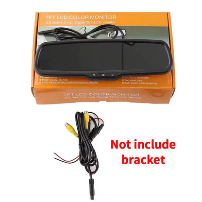 4.3'' Car Rearview Mirror Monitor Bracket LCD Video Monitor Camera Parking Monitor with HD Screen Driving Recorder