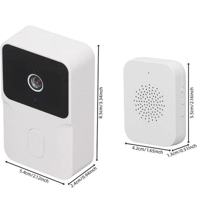 Wireless Doorbell Camera, Rechargeable 2.4G Wifi Smart Visual Doorbell, Home Security Doorbell with Night Vision & Voice Changing, Security System Monitoring