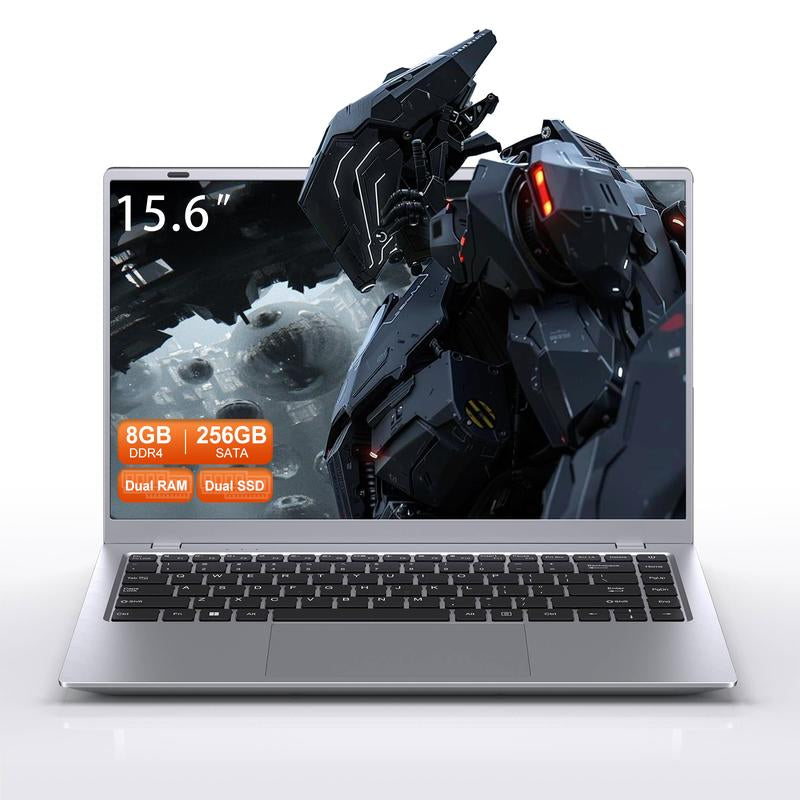 15.6 Inch Business Laptop Notebook PC CPU AMD 3020E 8GB RAM 256GB SSD Storage Fingerprint Recognition Backlit Keyboard & Mini Hdmi Computer