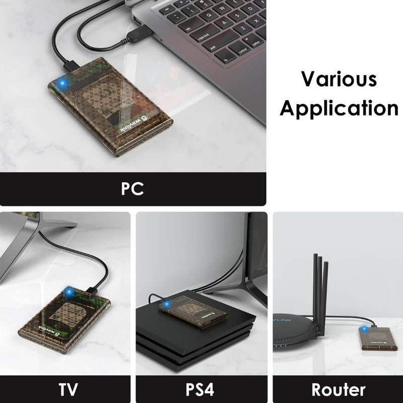 Protective Hard Drive Enclosure - Easy-To-Use Portable Case for External Storage - Computer Drive Case