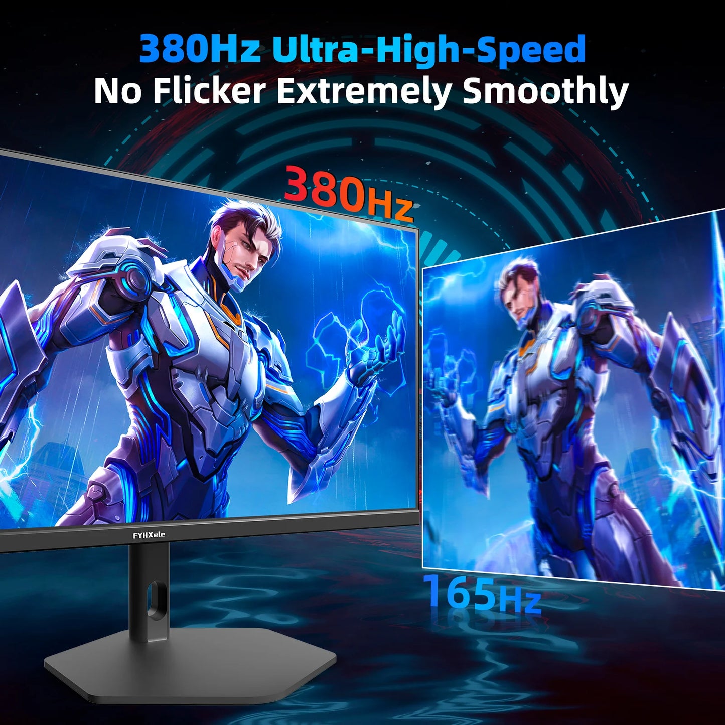 27-Inch 1080P IPS Gaming Monitor with 380Hz Refresh Rate, 0.5ms GTG Response Time, Adjustable Vertical Stand, FreeSync, HDR, and VESA Compatibility