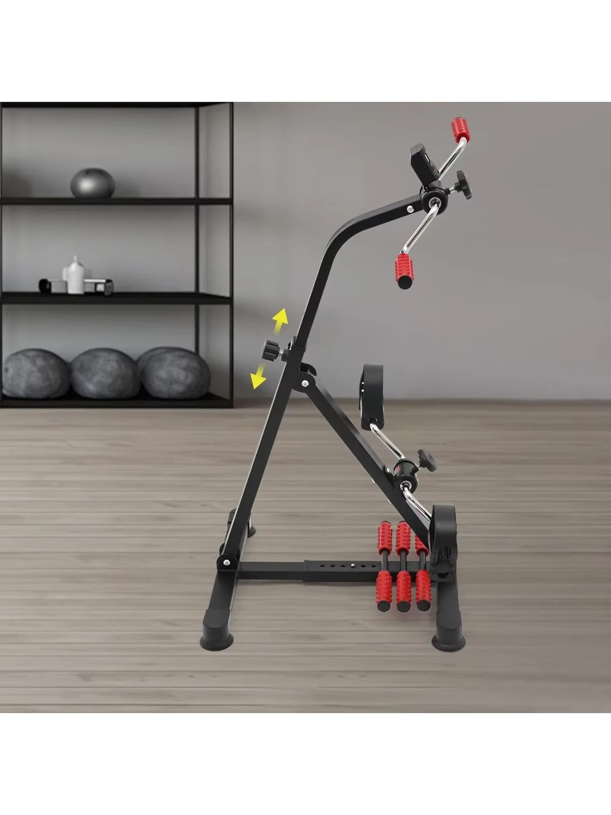 Adjustable Pedal Exerciser for Hand, Arm, Leg, and Knee Fitness Recovery with LCD Monitor - Home Exercise Equipment