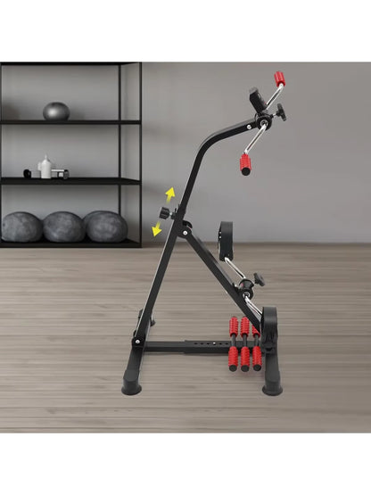 Adjustable Pedal Exerciser for Hand, Arm, Leg, and Knee Fitness Recovery with LCD Monitor - Home Exercise Equipment