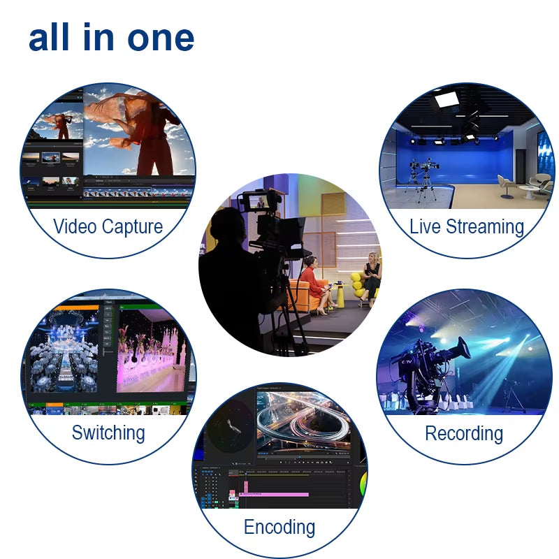 Multi-Functional All-In-One Live Streaming Machine Virtual Broadcasting Video Equipment for Radio & TV Broadcasting