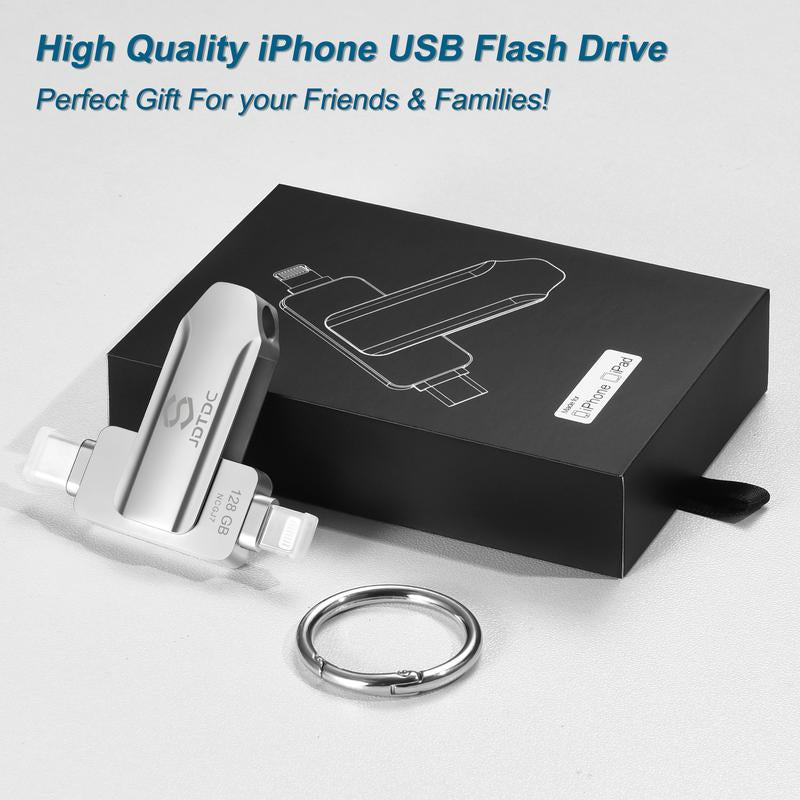 JDTDC Apple Mfi Certified Photo Stick for Iphone Ipad USB Flash Drive Thumb Drive for Iphone External Storage Ipad Lightning USB C Android Photo Stick External Memory Apple Photo Transfer Devices Backup Stick Harddrive Thumbdrive External Storage