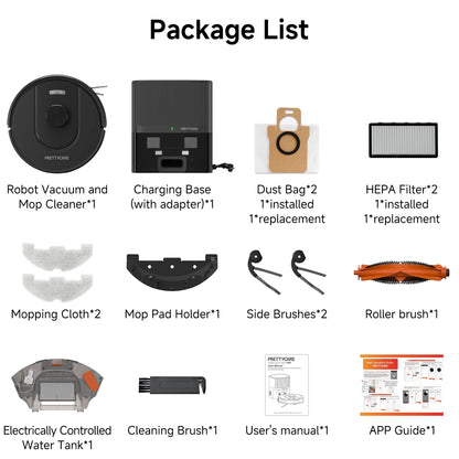 Robot Vacuum and Mop Combo with 9000Pa,85 Days Self-Emptying & Refilling Station with 3D Home Mapping L1 PRO