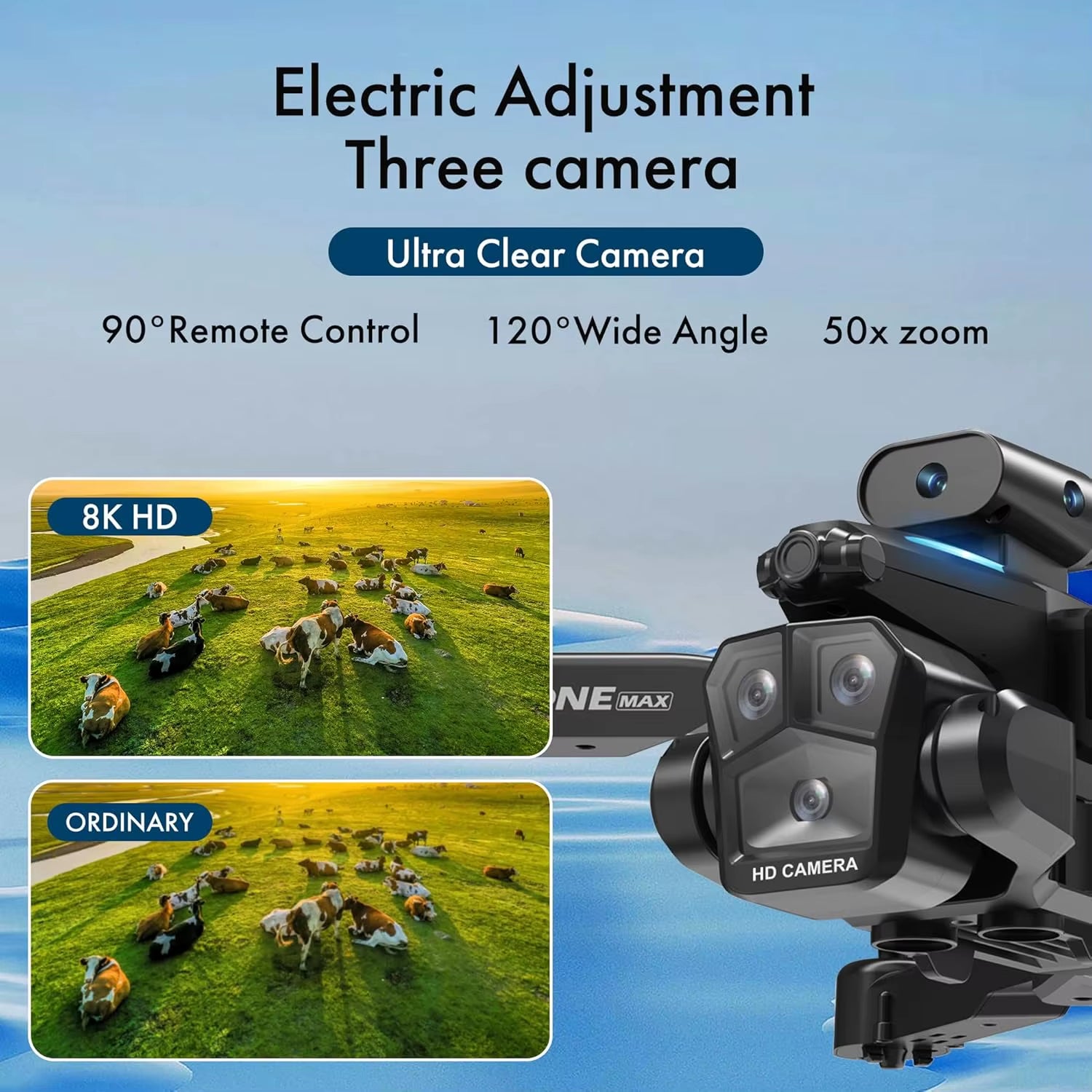 Foldable Camera Drone for Beginners and Adults with Advanced Obstacle Avoidance, 360° Flips, One-Key Takeoff/Landing, and 3D Maneuvering Features