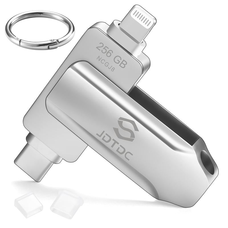 JDTDC Apple Mfi Certified Photo Stick for Iphone Ipad USB Flash Drive Thumb Drive for Iphone External Storage Ipad Lightning USB C Android Photo Stick External Memory Apple Photo Transfer Devices Backup Stick Harddrive Thumbdrive External Storage