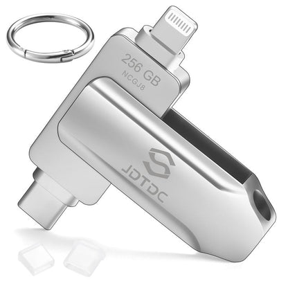 JDTDC Apple Mfi Certified Photo Stick for Iphone Ipad USB Flash Drive Thumb Drive for Iphone External Storage Ipad Lightning USB C Android Photo Stick External Memory Apple Photo Transfer Devices Backup Stick Harddrive Thumbdrive External Storage