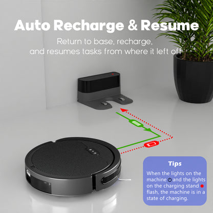 Robot Vacuum and Mop, 3 in 1 Combo Cleaner for Home with Pet Hair and Hard Floor, 5000Pa Suction, 120 Mins Run Time,Self-Charging,Super Thin Body