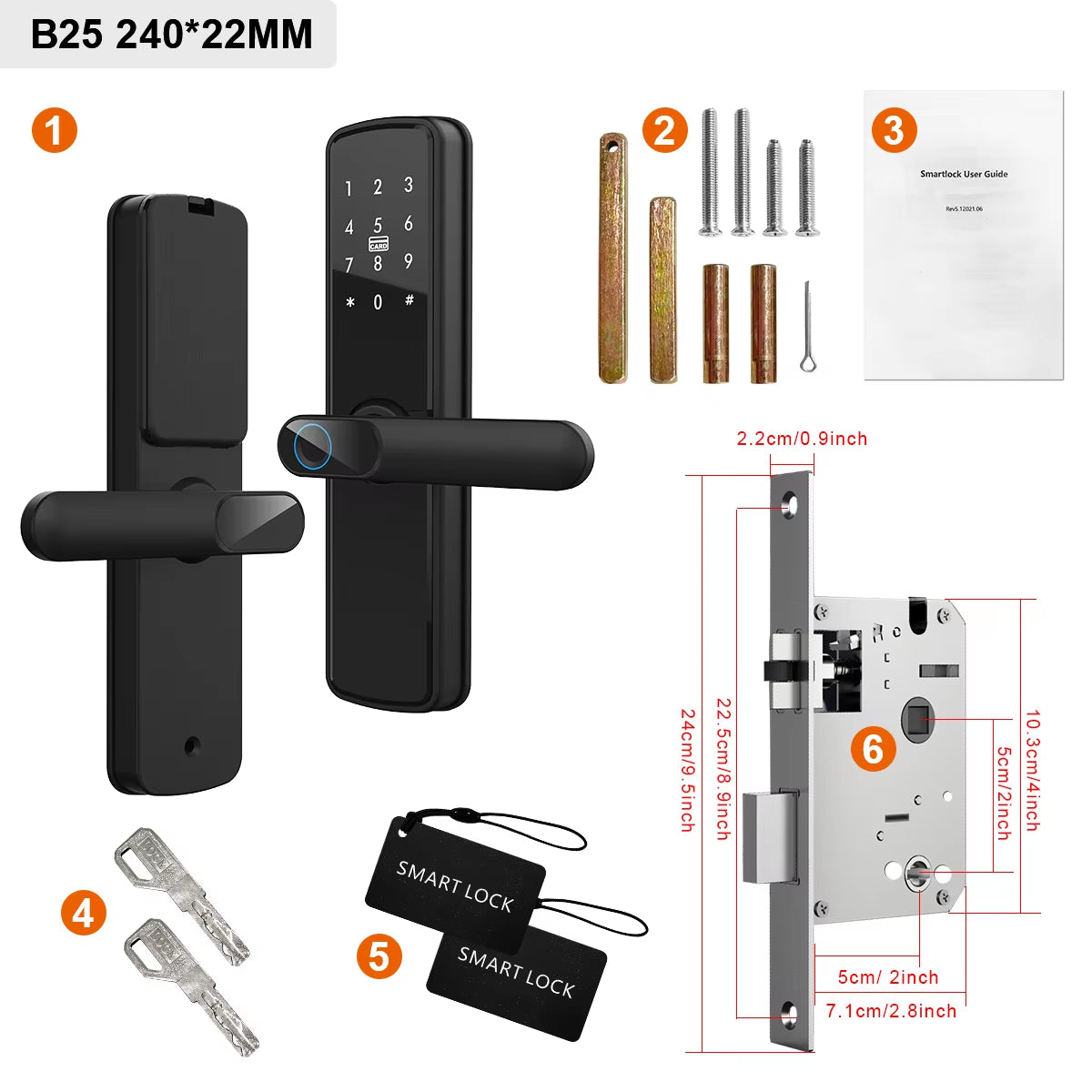 TUYA Smart Fingerprint Door Lock Electronic Lock Keyless Entry Virtual Password Fingerprint Card App NFC Unlock for Home Office