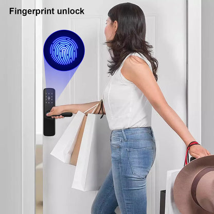 TUYA Smart Fingerprint Door Lock Electronic Lock Keyless Entry Virtual Password Fingerprint Card App NFC Unlock for Home Office