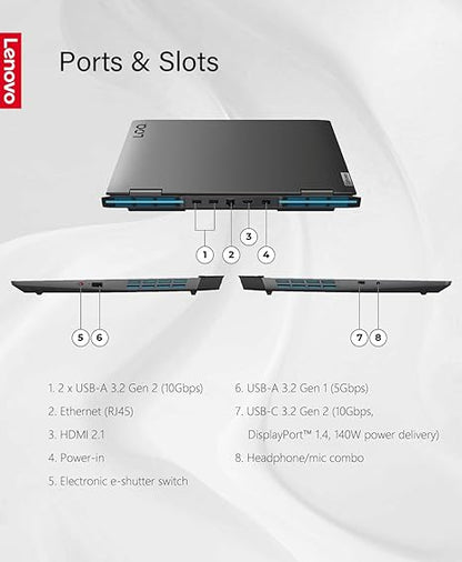 Lenovo LOQ 15 Gaming Laptop – Intel i5-12450HX, RTX 3050, 32GB DDR5, 1TB SSD, 144Hz FHD, Backlit Keyboard, Windows 11, G-SYNC