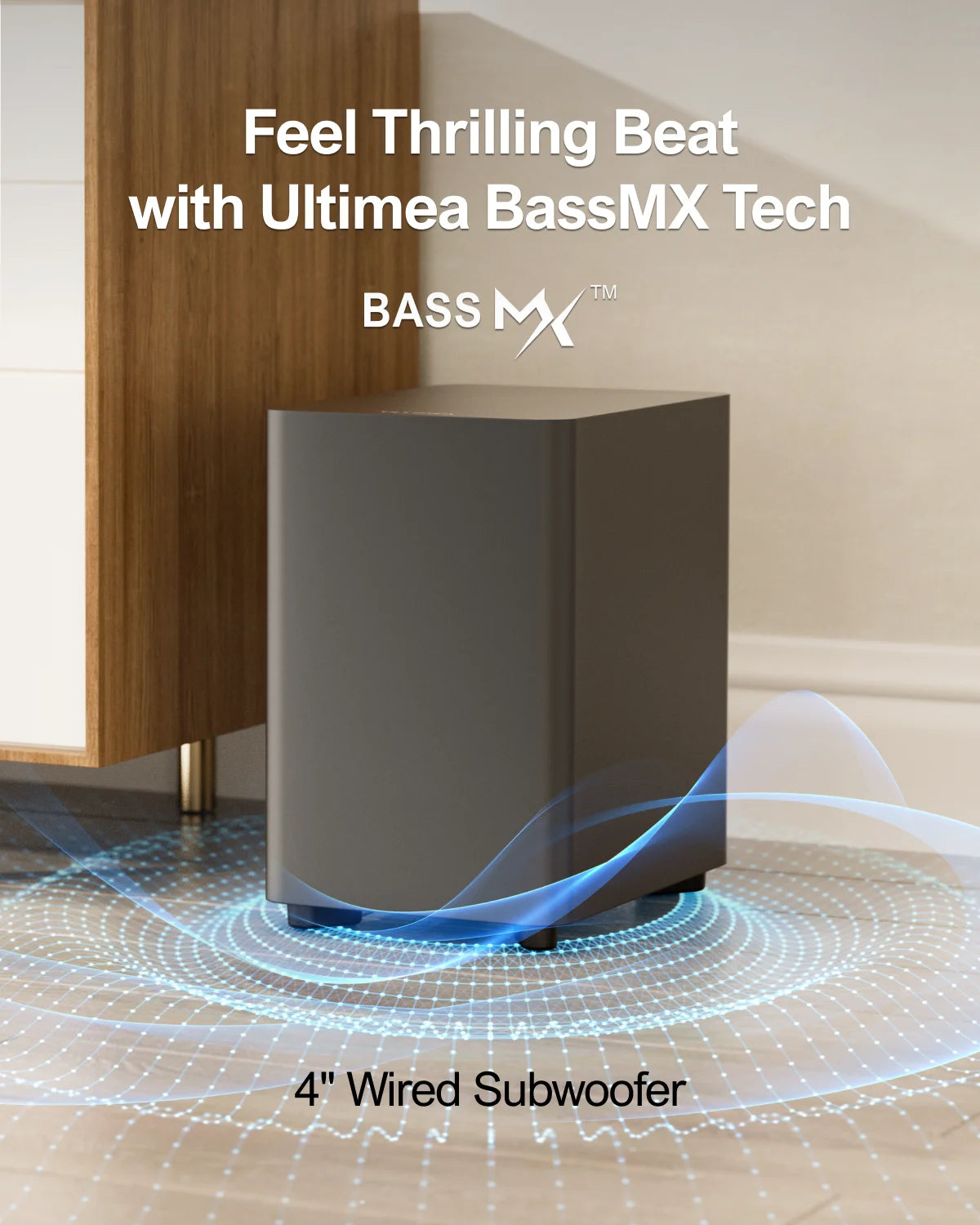 7.1Ch Virtual Surround Sound Bar, Soundbar for Smart TV with Subwoofer, OPT/AUX/BT, Aura A40