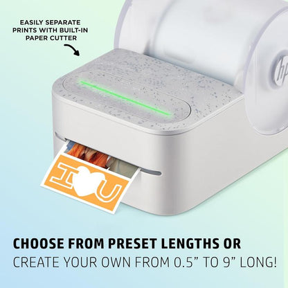 HP Sprocket Panorama Portable, Instant Label Printer & Photo Printer 2” X .5”- 9”