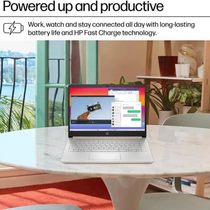 HP 14" Laptop Student Business Computer - 2025 New Version, Intel N150 Processor, Windows 11 Pro, Copilot AI, 12Hr Battery, up to 16GB RAM 384GB Storage (128GB UFS+256GB MSD) ,Rose Gold,W/Accessories