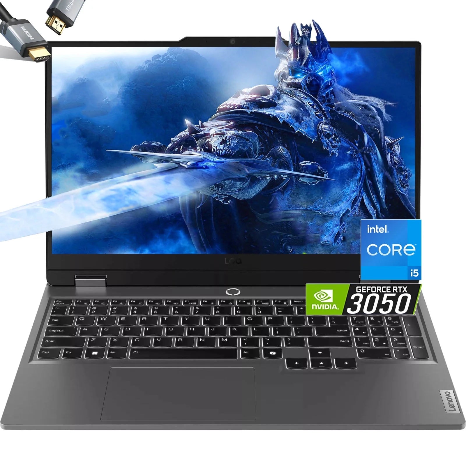 LOQ 15 Gaming Laptop - NVIDIA RTX 3050 - Intel Core I5-12450Hx Beat AMD Ryzen 7 4800H - 15.6" FHD Display 144Hz - 32GB RAM -1TB Pcie SSD -Backlit Keyboard - Windows 11 - G-SYNC