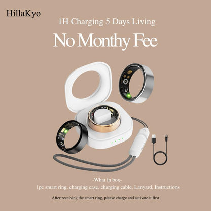 Smart Health Ring for Women Men,Sleep Monitor,Fitness Tracker Ring with Blood Oxygen,Heart Rate,Blood Pressure Tracking Wearable,Accurate Distance,Calories,Step Multifunctional Activity Modes,Ip68 Waterproof,No Subscription Fee(Size7-13) Electronic Gadget