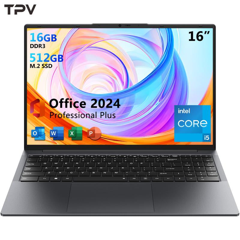 Ultra-Wide 16" FHD Business Laptop Computer Windows 11 Pro Dual-Core I5-8210Y Processor Turbo 3.6Ghz 16GB RAM 512GB SSD Backlit Keyboard Multi-Port Hub 44Wh Long Battery Life​