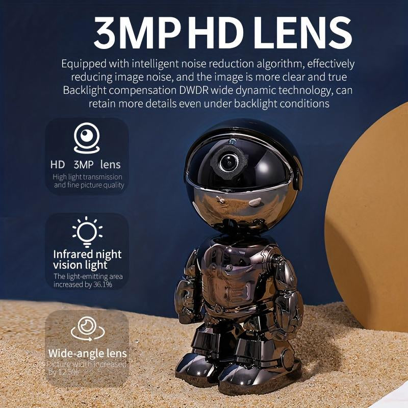 3MP Home Security Indoor Camera with Motion Detection and AI Human Detection Cable