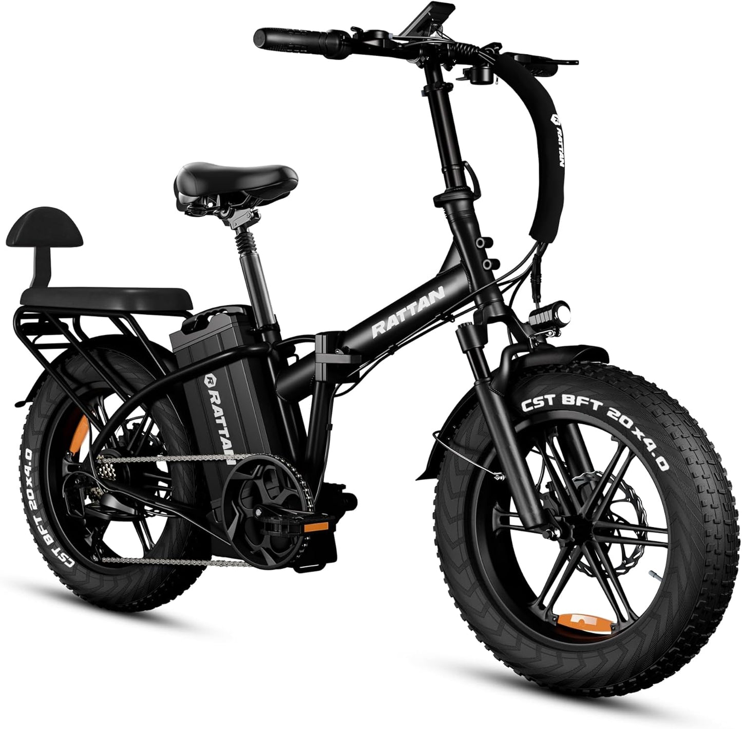 Rattan LM/LF Ultra Electric Bike - 1800W Foldable Fat Tire e-Bike | 120-Mile Range, 33 MPH, Two-Seater | Premium Hydraulic Brakes & 40.5Ah Battery